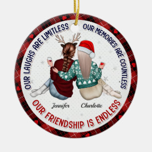 Onze lachen zijn grenzeloos - Bestie gepersonalise Keramisch Ornament