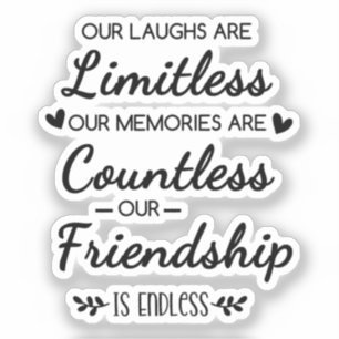 Onze Lachsalvo's Zijn Onbeperkt Vriendschapsquote Sticker