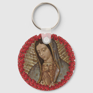 ONZE LADY GUADALUPE MET SPAANSE ROZEN SLEUTELHANGER