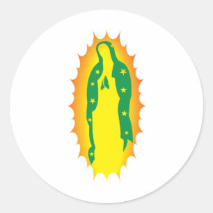 Onze Lady Guadalupe Modern Ronde Sticker
