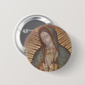 ONZE LADY GUADALUPE RONDE BUTTON 5,7 CM (Voorkant /achterkant)