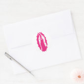 Onze Lady Guadalupe roze Ronde Sticker (Envelop)