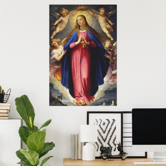 Onze Lady Immaculate Conception Assumption Virgin Poster (Thuiskantoor)