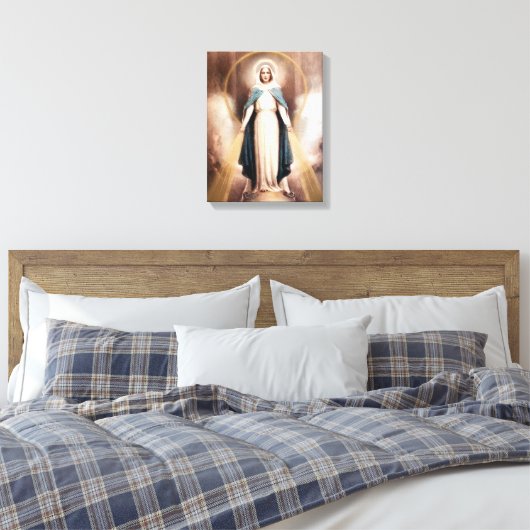Onze Lady of Grace Devotional Afbeelding. Canvas Afdruk (Insitu (Slaapkamer))