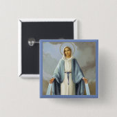 Onze Lady of Grace Virgin Mary Vierkante Button 5,1 Cm (Voorkant /achterkant)