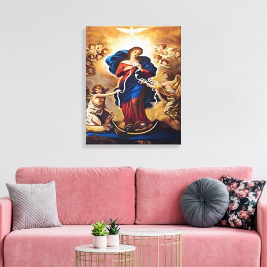 Onze Lady Undoer der Knots Canvas Afdruk (Insitu (Woonkamer))