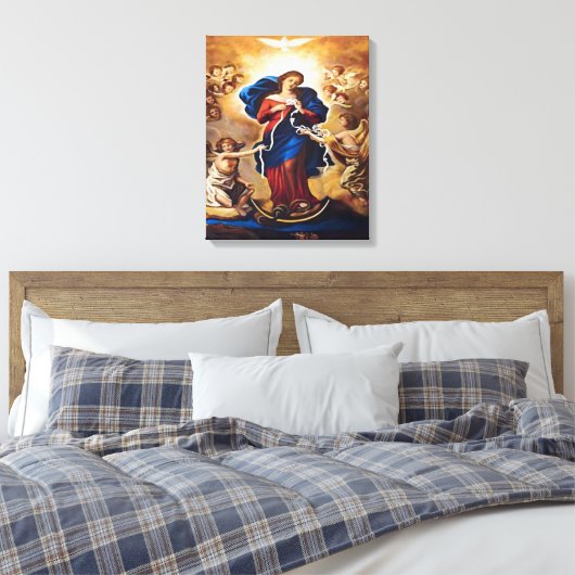 Onze Lady Undoer der Knots Canvas Afdruk (Insitu (Slaapkamer))