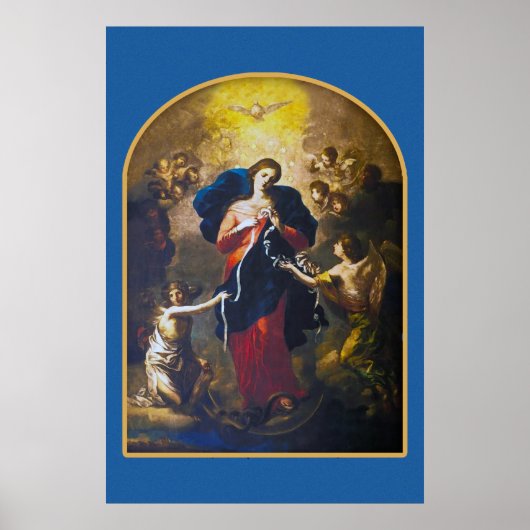 Onze Lady Undoer van Knots Devotional Afbeelding. Poster (Voorkant)