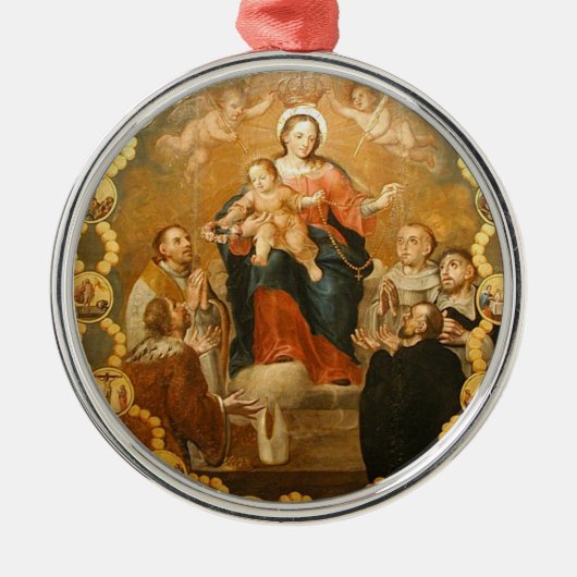 ONZE LADY VAN DE ROSARY METALEN ORNAMENT (Voorkant)