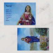 ONZE LADY VAN HET LICHTE blauwe, witte, rode paars Visitekaartje (Voorkant / Achterkant)