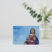 ONZE LADY VAN HET LICHTE blauwe, witte, rode paars Visitekaartje (Staand voorkant)