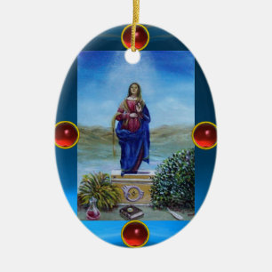 ONZE LADY VAN LICHTE Madonna van maculair begrip Keramisch Ornament