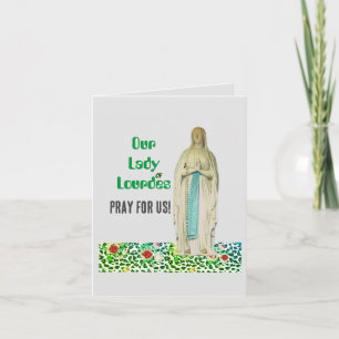 Onze Lafy van LourdesGevouwen Wenskaart Kaart