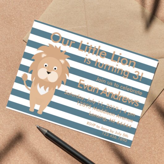 Onze leeuw, Lion Birthday, oerwoud verjaardag Kaart