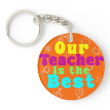 Onze leraar is de beste kleurrijke cirkel