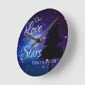 Onze liefde is geschreven in de Stars Night Stars Ronde Klok (Hoek)