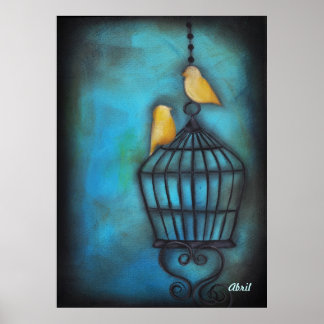 Onze liefde is gratis vogels poster