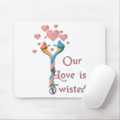Onze liefde is verdraaid muismat (Met muis)