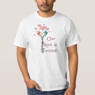 Onze liefde is verdraaid t-shirt