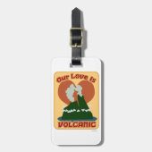 Onze liefde is vulkanisch bagagelabel (Voorkant verticaal)
