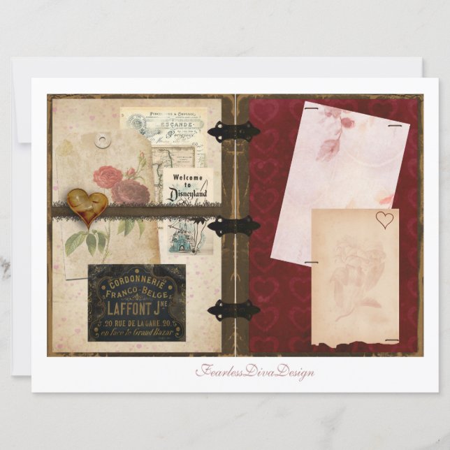 Onze Liefde Junk Journal Pagina's 3 & 4 (Voorkant)