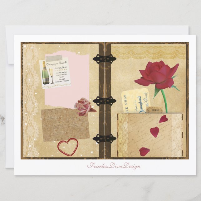 Onze Liefde Junk Journal Pagina's 9 & 10 (Voorkant)