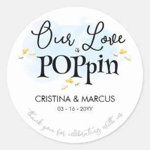 Onze Liefde Laat Popcorn Springen Ronde Sticker