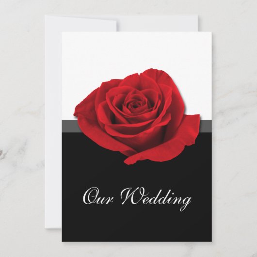Onze Liefde Roos ~ bruiloft uitnodigingen (Voorkant)