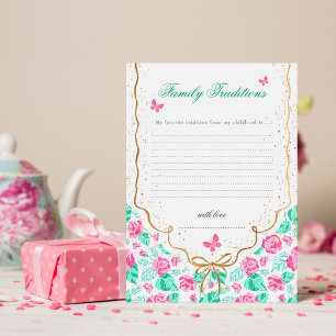 Onze Lieve Baby Shower Familietraditie Gamebord Kaart