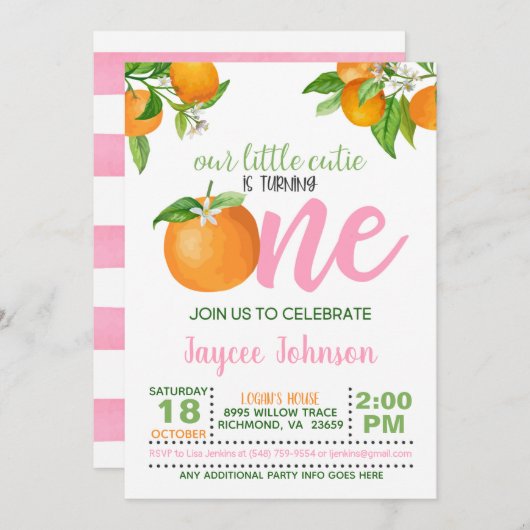 Onze lieve schat wordt één uitnodiging - PS (Voorkant / Achterkant)