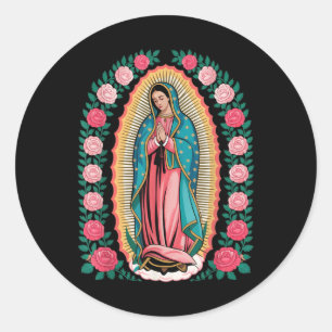 Onze Lieve Vrouw De Guadalupe Sant Maria Achterkan Ronde Sticker