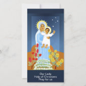 Onze-Lieve-Vrouw Help van de Christenen Vakantieka Feestdagenkaart (Voorkant)