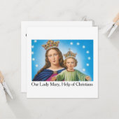 Onze Lieve Vrouw Maria, Hulp van de Christenen! We Kaart (Voorkant / Achterkant in situ)