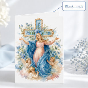 Onze Lieve Vrouw Ten Hemelopneming Blauwe Bloem Ka Kaart