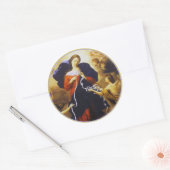 Onze Lieve Vrouw Untier van Knots Ronde Sticker (Envelop)