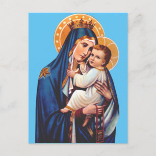 Onze-Lieve-Vrouw van Berg Carmel Devotionele Kunst Briefkaart
