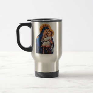 Onze-Lieve-Vrouw van Berg Carmel Devotionele Kunst Reisbeker