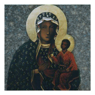 Onze Lieve Vrouw van Czestochowa Afbeelding Perfect Poster