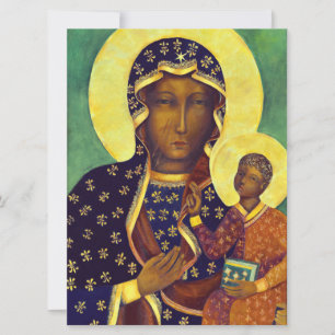 Onze Lieve Vrouw van Częstochowa Zwarte Madonna-ic Kaart
