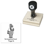 Onze Lieve Vrouw van de berg Karmel w Scapular Rubberstempel (Gestempeld)