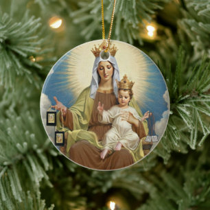 Onze-Lieve-Vrouw van de Karmel Cirkel Ornament