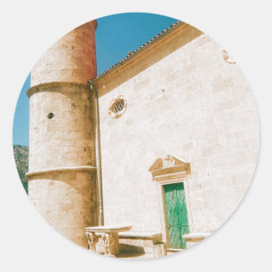 Onze Lieve Vrouw van de Rotsen - Baai van Kotor - Ronde Sticker