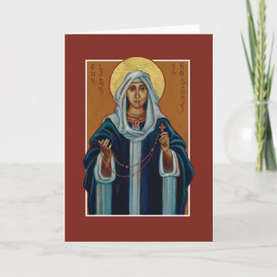 Onze-Lieve-Vrouw van de Rozenkrans (Maria) Icon Bl Kaart