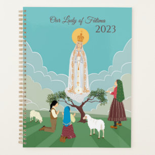 Onze-Lieve-Vrouw van Fatima en de drie herders Planner