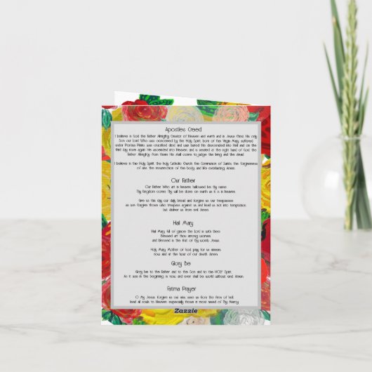 Onze-Lieve-Vrouw van Fatima - Ik heb voor U gebede Notitiekaartje (Achterkant)