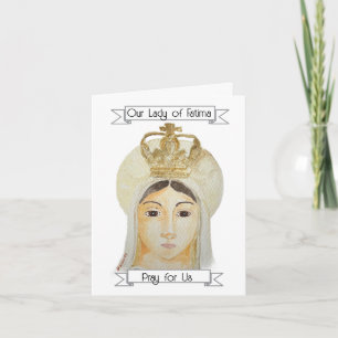 Onze-Lieve-Vrouw van Fatima - Ik heb voor U gebede Notitiekaartje