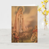 Onze-Lieve-Vrouw van Fatima Kinderen Kaart (Gele Bloem)