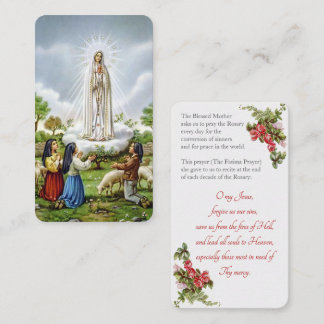 Onze-Lieve-Vrouw van Fatima met Kaart "Fatima Pray