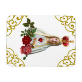 Onze-Lieve-Vrouw van Fatima Rozenkrans Rozen Magneet (Horizontaal)