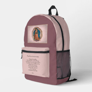 Onze-Lieve-Vrouw van Guadalupe 1531 met Gebed Bedrukte Rugzak